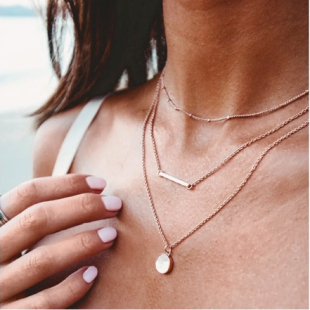 PURA VIDA! Rose gold Multi necklace set